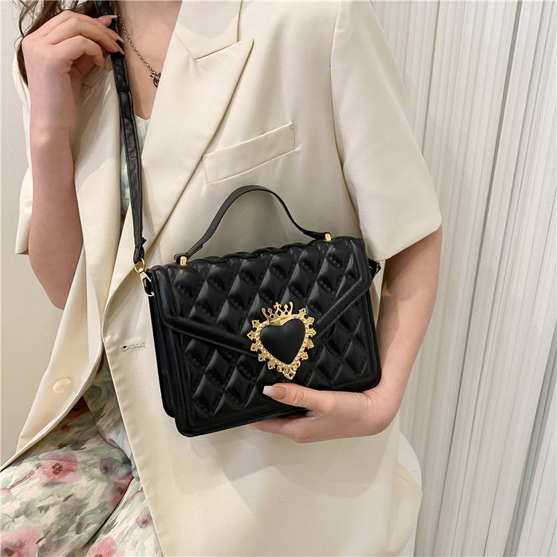 Texture Spring Hand Held Small Square Bag Women's New Ins Girl Shoulder Bag Fashion Messenger Bag