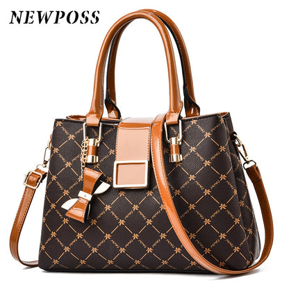 Newposs Fashion Woman Bag Female Hand Tote Bag Messenger Shoulder Bag Lady HandBag Set Luxury Composite Bag Designer