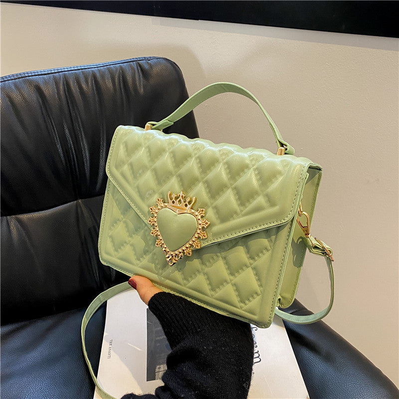 Texture Spring Hand Held Small Square Bag Women's New Ins Girl Shoulder Bag Fashion Messenger Bag