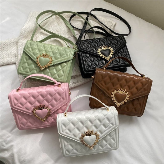 Texture Spring Hand Held Small Square Bag Women's New Ins Girl Shoulder Bag Fashion Messenger Bag