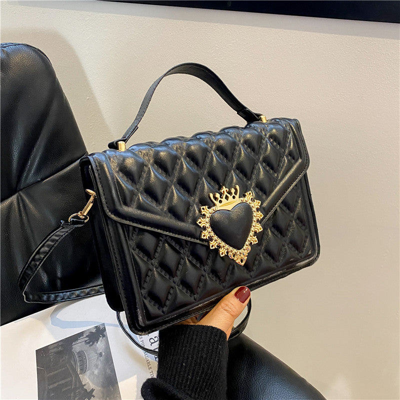 Texture Spring Hand Held Small Square Bag Women's New Ins Girl Shoulder Bag Fashion Messenger Bag