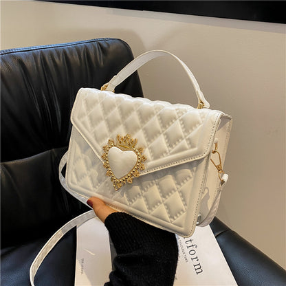 Texture Spring Hand Held Small Square Bag Women's New Ins Girl Shoulder Bag Fashion Messenger Bag